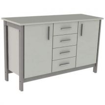 Buffet Swing 2p 4t Sans Serrures - Gris Perle/gris
