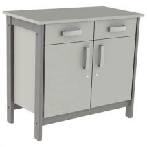Buffet Swing 2p 2t Avec Serrures - Gris Perle/gris