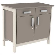 Buffet Swing 2p 2t Avec Serrures - Praline/blanc Pastel