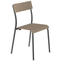 Chaise André 4p T6 Ass/dos Hêtre Piètement Transparent