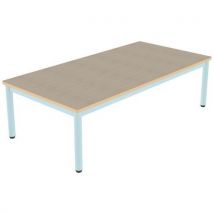 Table Carélie 160x80 T1 Strat Poly. Érable Gotl. Beige/lagon