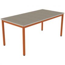 Table Carélie 160x80 T5 Strat Poly. Érable Got. Beige/papaye