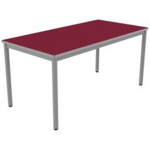 Table Carélie 160x80 T6 - 4p Strat Polyu. Cerise Gris/9006