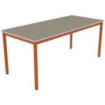 Table Carélie 180x80 T6 Strat Poly. Érable Got. Beige/papaye