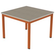 Table Carélie Mob 80x80 T3 Str Poly. Érable G. Beige/papaye