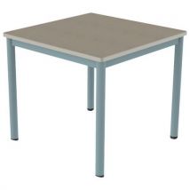 Table Carélie Mob 80x80 T5 Str Poly. Érable G. Beige/lagon