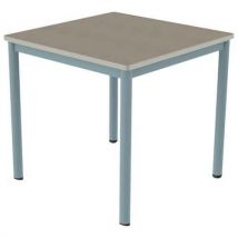 Table Carélie Mob 80x80 T6 Str Poly. Érable G. Beige/lagon