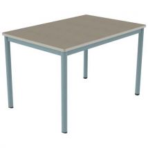 Table Carélie Mob 120x80 T6 Str Poly. Érable G. Beige/lagon
