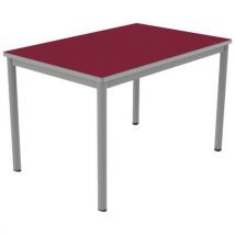 Table Carélie Mob 120x80 T6 Stra Polyuré. Cerise Gris/9006