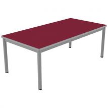 Table Carélie Mob 160x80 T3 Stra Polyuré. Cerise Gris/9006