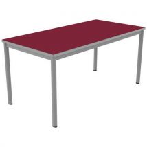 Table Carélie Mob 160x80 T6 Stra Polyuré. Cerise Gris/9006
