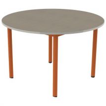 Table Carélie Mob Rond Ø120 T6 Str Poly Érable G. Beig/papay