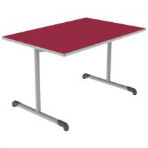 Table Bandana 120x80 T5 Dl Strat Polyuréth. Cerise Gris/9006
