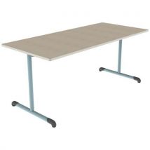 Table Bandana 180x80 T6 Dl Strat Poly. Érable G. Beige/lagon