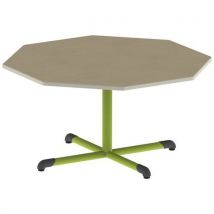 Table Bandana Oct. Ø120 T4 Pc Str Poly. Hm. Beige/vert Ac