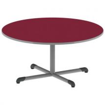 Table Bandana Ronde Ø120 T3 Pc Strat Poly. Cerise Gris/9006