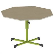 Table Bandana Oct Ø120 T4/t6 Pc Str Poly. Hm. Beige/vert Ac