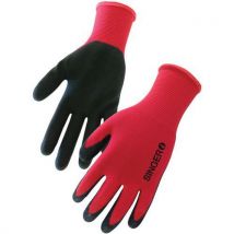 Gants De Manutention Latex Noir Mousse Support Polyester Dos Aéré T7
