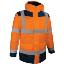 Veste Parka Orange À Manches Longues Amovibles 4x1 6xl - Unisexe