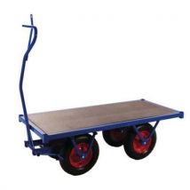 Chariot Charge Lourde L1500xl700 Xh460mm Bleu
