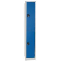 Vestiaire 2 Portes Gris/bleu 180x315x50