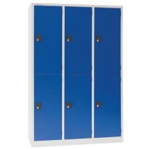Vestiaire 6 Portes Gris/bleu 180x1185x50