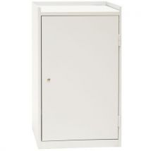 Armoire+rebords H91xp50xl53.3 2 Tabl Sur Socle Gris