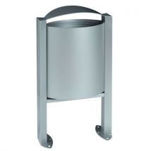 Corbeille D'extérieur Sur Pied 40l Ligne Arkea Gris Metal