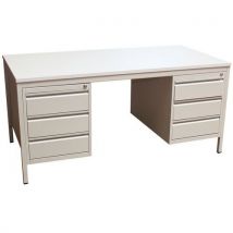 Bureau Base-line 2 Caisons 6 Tiroirs L160x80 Cm