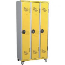 Vestiaire 3 colonnes Seamline Optimum Largeur 300 mm sur pieds- Acial