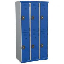 Vestiaire 6 cases Seamline Optimum - 3 colonnes - Sur socle - Acial