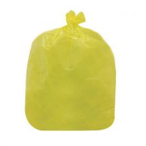 Sac-poubelle HDPE Jaune 168L - 35 microns - Recyclable - 120x90cm