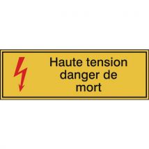 Haute Tension Danger De Mort 45x15 Cm Polypropylène