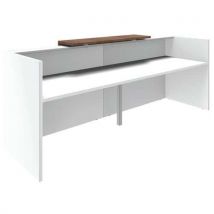 Comptoir Droit L 286 Cm Noyer/blanc