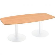 Table De Reunion Conseil 240 Cm Hetre / Blanc