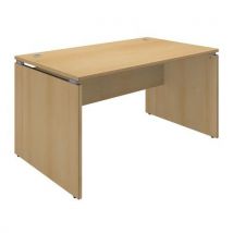 Bureau Droit Square Panneau 140 X 80 Cm Hetre