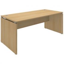 Bureau Droit Square Panneau 180 X 80 Cm Hetre