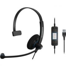 Micro Casque Sc 30 Monaural Filaire Usb