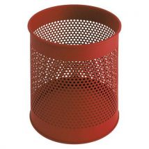 Corbeille Métal Perforé 15l Rouge