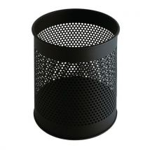 Corbeille Métal Perforé 15l Noir