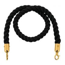 Cordon En Chanvre Diamètre 3 Cm Noir/laiton Jaune 15m