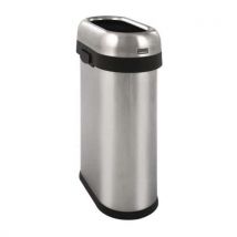 Poubelle Slim Open 50l Inox Mat