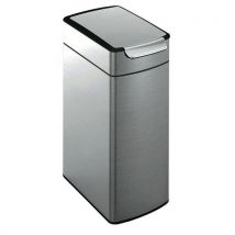 Poubelle Slim Touch-bar 40l Inox Mat