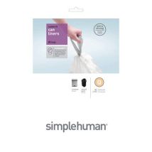 Simplehuman - Sac Poubelle 50-65L Blanc - 65L - Résistant et Adapté au Tri Sélectif