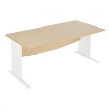 Bureau Droit Mercure Pieds L 180x80cm Hêtre/blc