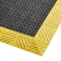 Caillebotis Antifatigue En Pvc - Noir/jaune - 760x1520x25mm