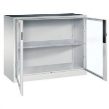 Arm. Ptes Vitrées 1 Tablette 120 X 100 X 50 7035 Gris Clair