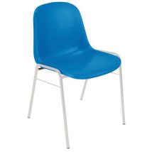 Chaise Coque Piètement Alu Bleu