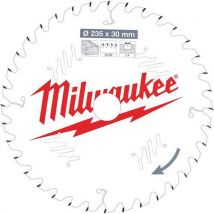 Milwaukee - Lame Scie Circulaire Bois 235x30mm 36 dents - Pour Bois et Aluminium - Réf 4932471306
