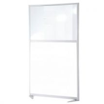 Ecran Semi Vitre Melamin/blanc Profil Blanc H170xl100 Cm